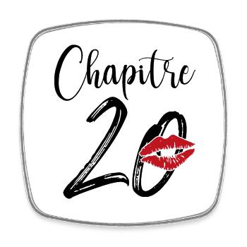 Chapitre 20 Ans Anniversaire Humour Cadeau - Magnet carré - blanc - Devant