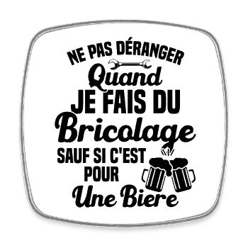 Ne pas déranger quand je fais du bricolage Humour - Magnet carré - blanc - Devant