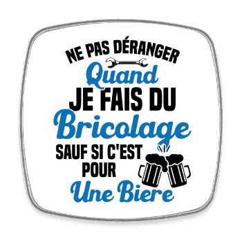 Ne pas déranger quand je fais du bricolage Humour - Magnet carré - blanc - Devant