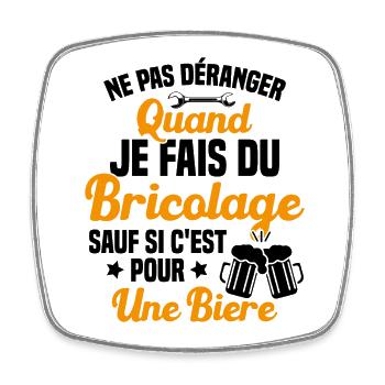 Ne pas déranger quand je fais du bricolage Humour - Magnet carré - blanc - Devant