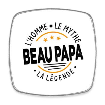 Beau-papa L'homme Le Mythe La Légende Cadeau - Magnet carré - blanc - Devant