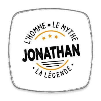 Jonathan L'Homme Le Mythe La Légende Cadeau Humour - Magnet carré - blanc - Devant