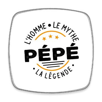 Grand-Père Pépé l'Homme le Mythe la Légende - Magnet carré - blanc - Devant