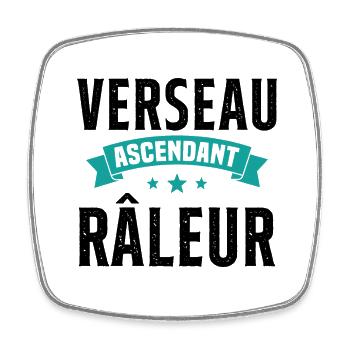 Verseau ascendant râleur cadeau humour signe - Magnet carré - blanc - Devant