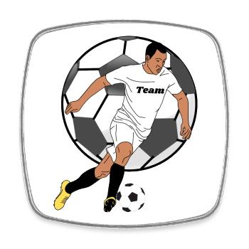 Teamgeist Fußballheld Trikot Illustration - Viereckiger Kühlschrankmagnet - Weiß - Vorne