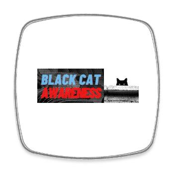 Sensibilisation aux chats noirs étonnant et - Magnet carré - blanc - Devant