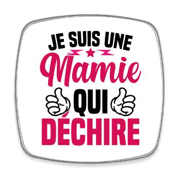 Mamie Grand-mère Mamie Qui Déchire Fête Des Mères - Magnet carré - blanc - Devant