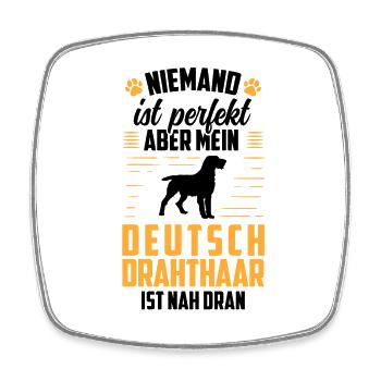 Deutsch Drahthaar ist perfekt Jagdhund - Viereckiger Kühlschrankmagnet - Weiß - Vorne