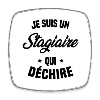 Stagiaire Qui Déchire Cadeau Humour - Magnet carré - blanc - Devant