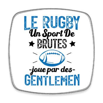 Cadeau Pour Joueur De Rugby - Magnet carré - blanc - Devant