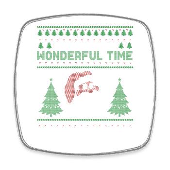 Es ist die wundervolle Weihnachtszeit xmas - Viereckiger Kühlschrankmagnet - Weiß - Vorne