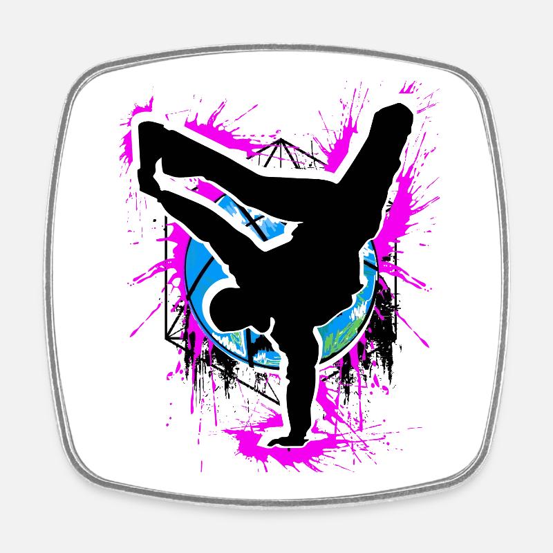 Breakdance - Breakdancer - Breakdancing - BBoy - Viereckiger Kühlschrankmagnet - Weiß