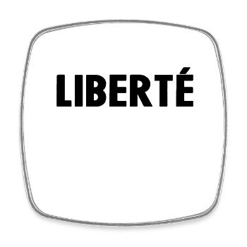 Liberté - Magnet carré - blanc - Devant
