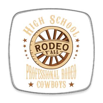 High School Rodeo - Square fridge magnet - white - Front