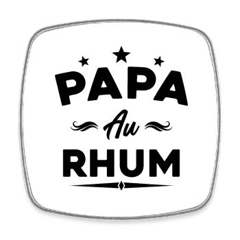 Papa Au Rhum Apéro Fête Des Pères - Magnet carré - blanc - Devant