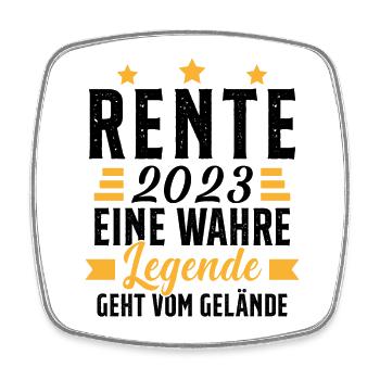 La légende prend sa retraite Cadeau retraité 2023 - Magnet carré - blanc - Devant