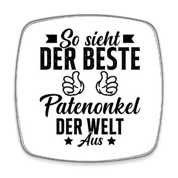 so sieht der beste patenonkel der welt aus - Viereckiger Kühlschrankmagnet - Weiß - Vorne