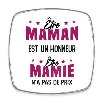 Grand-mère - Être Mamie n'a pas de Prix - Magnet carré - blanc - Devant