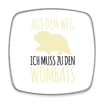 Muss zu den Wombats Australien Beuteltier - Viereckiger Kühlschrankmagnet - Weiß - Vorne