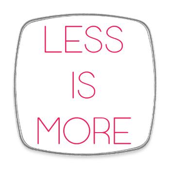 Less is More - Square fridge magnet - white - Front