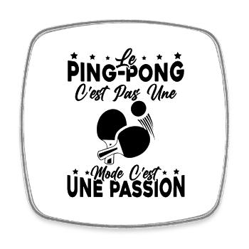 le Pingpong Est Une Passion idée cadeau - Magnet carré - blanc - Devant