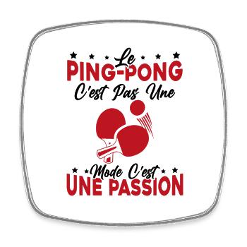 le Pingpong Est Une Passion idée cadeau - Magnet carré - blanc - Devant
