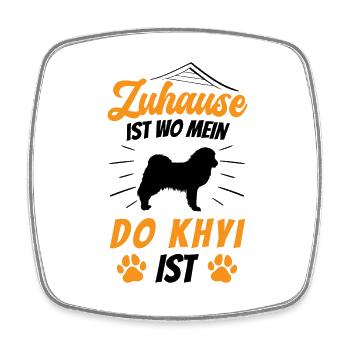 Do Khyi ist Zuhause Tibetmastiff Tibetdogge - Viereckiger Kühlschrankmagnet - Weiß - Vorne