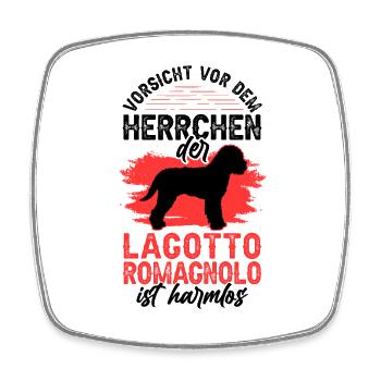 Lagotto Romagnolo Herrchen Trüffelhund - Viereckiger Kühlschrankmagnet - Weiß - Vorne