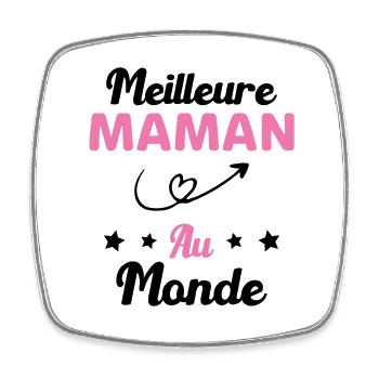Femme Meilleure Maman Au Monde Fête Des Mères - Magnet carré - blanc - Devant