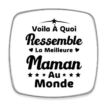 Voilà À Quoi Ressemble La Meilleure Maman Au Monde - Magnet carré - blanc - Devant