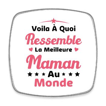 Voilà À Quoi Ressemble La Meilleure Maman Au Monde - Magnet carré - blanc - Devant