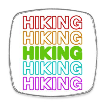 Hiking Saying Via Ferrata Mountaineering Nature - Square fridge magnet - white - Front