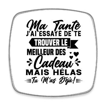 Ma tante Cadeau Fête des Mères Enfant Famille - Magnet carré - blanc - Devant