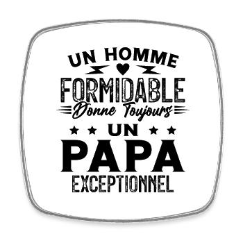 Un Homme Formidable Humour Cadeau Fête Des Pères - Magnet carré - blanc - Devant