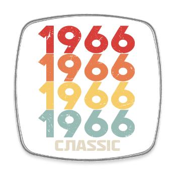 1966 Jubilé en style vintage classique 1966 - Magnet carré - blanc - Devant