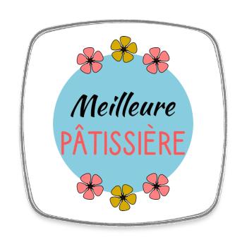 MAMAN. FÊTE DES MÈRES. BONNE FÊTE MAMAN. JE T'AIME - Magnet carré - blanc - Devant