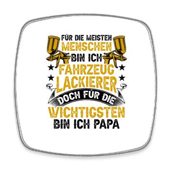Fahrzeuglackierer ist Papa Lackierer Autolackierer - Viereckiger Kühlschrankmagnet - Weiß - Vorne