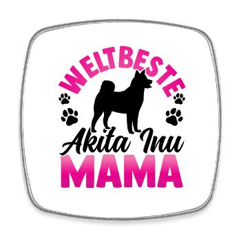 Beste Akita Inu Mama japanischer Akita Inu - Viereckiger Kühlschrankmagnet - Weiß - Vorne