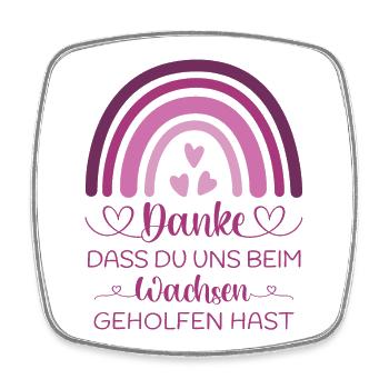 Danke dass Du uns beim Wachsen geholfen hast - Viereckiger Kühlschrankmagnet - Weiß - Vorne