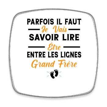 Je Vais Être Grand Frère Futur Grand Frère Enfant - Magnet carré - blanc - Devant