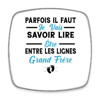 Je Vais Être Grand Frère Futur Grand Frère Enfant - Magnet carré - blanc - Devant