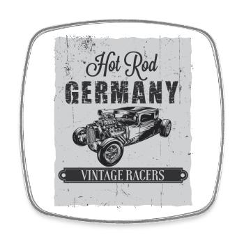 Hotrod Germany - Viereckiger Kühlschrankmagnet - Weiß - Vorne