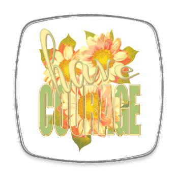 HAB MUT - pensées positives - Tournesols - Magnet carré - blanc - Devant