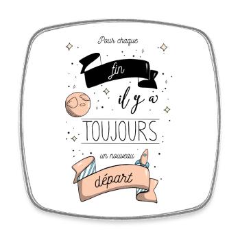 Nouveau départ - Magnet carré - blanc - Devant