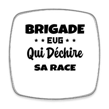 Brigade Evg Cadeau Homme Evg Humour Drôle - Magnet carré - blanc - Devant