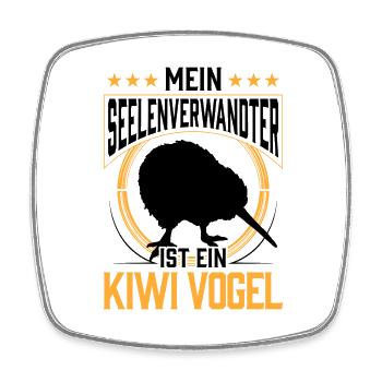Kiwi Vogel mein Seelenverwandter Neuseeland - Viereckiger Kühlschrankmagnet - Weiß - Vorne