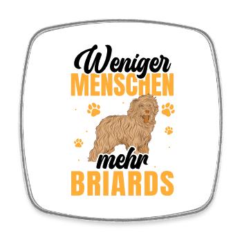 Mehr Briards Berger de Brie - Viereckiger Kühlschrankmagnet - Weiß - Vorne