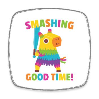 Pinata mignonne Smashing Good Time Cinco de Mayo - Magnet carré - blanc - Devant