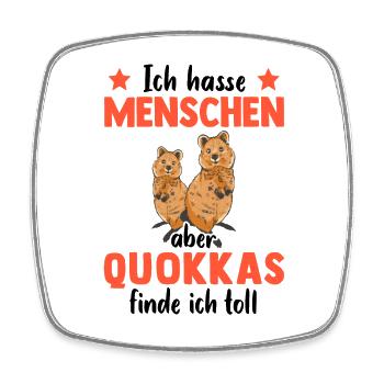 Quokka finde ich toll Australien Beuteltier - Viereckiger Kühlschrankmagnet - Weiß - Vorne