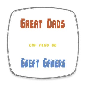 Gamerpapa Father's Day Gift - Square fridge magnet - white - Front